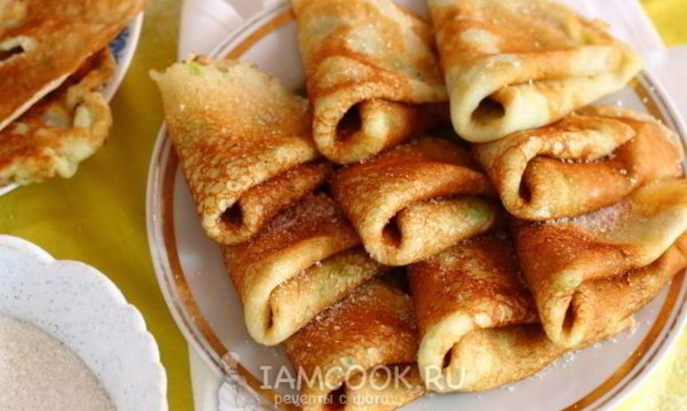 Рецепт сладких кабачковых блинчиков