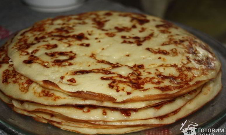 Рецепт сырных дрожжевых блинов