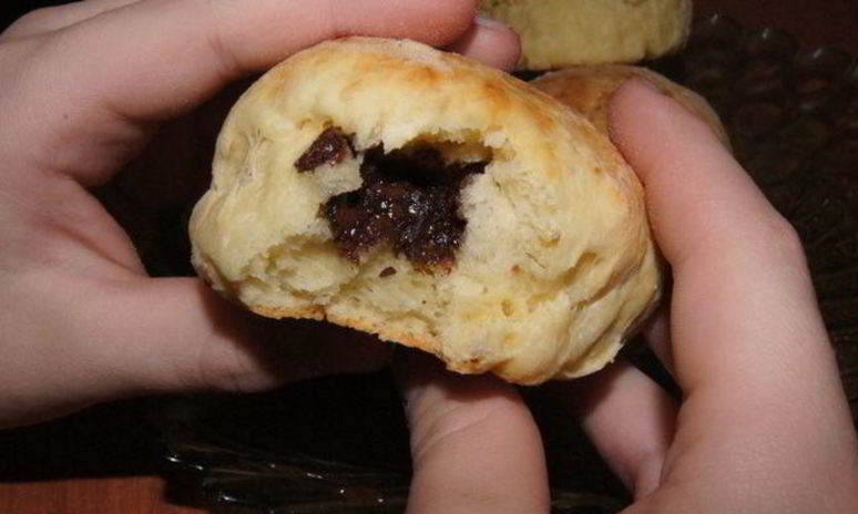 Рецепт бездрожжевых ванильных булочек с шоколадом