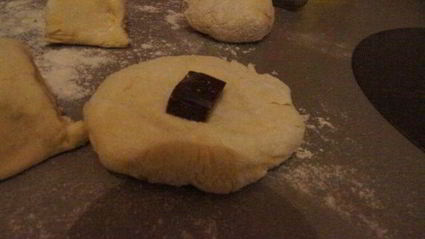 бездрожжевые ванильные булочки с шоколадом