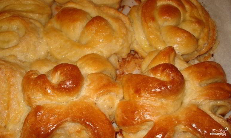 Рецепт булочек с творогом из дрожжевого теста