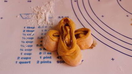 булочки тыквенные цветочки