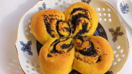 булочки тыквенные цветочки