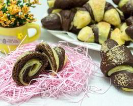 Круассаны из слоеного и дрожжевого теста