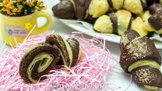 Круассаны из слоеного и дрожжевого теста