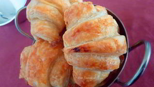 Круассаны с миндальным кремом