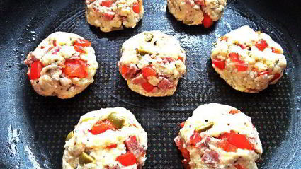 ленивые пиццы-булочки на творожном тесте