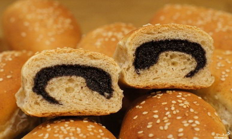 Рецепт постных булочек с маком