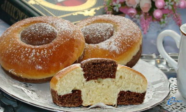 Рецепт сдобных булочек с какао
