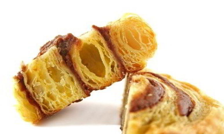 Рецепт шоколадна-ванильных булочки из датского слоеного теста