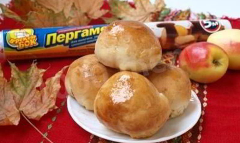 Рецепт воздушных булочек с яблоками