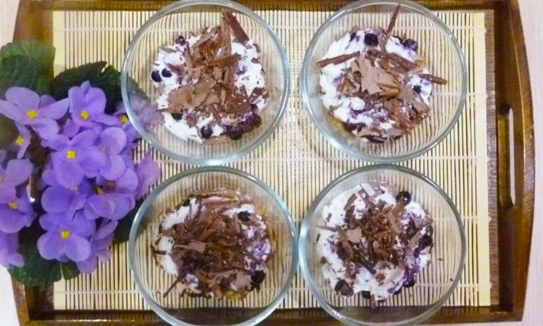 Рецепт быстрого черничного чизкейка