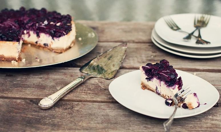 Рецепт черничного чизкейка без выпечки