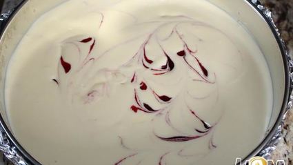 чизкейк с белым шоколадом и малиной