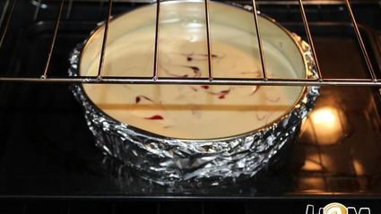 чизкейк с белым шоколадом и малиной