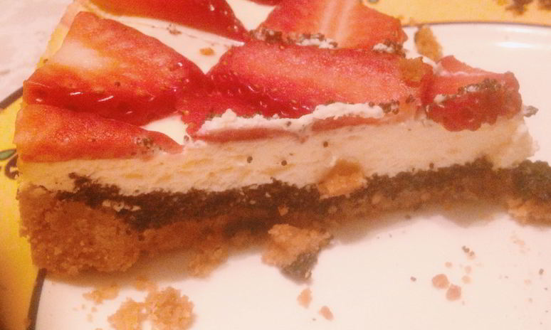 Рецепт чизкейка с маковой прослойкой