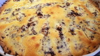 чизкейк с яблоками и темным шоколадом