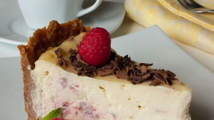 малиновый чизкейк с белым шоколадом