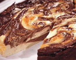 Шоколадный мраморный чизкейк