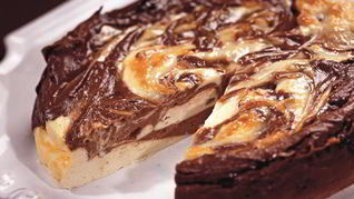 Шоколадный мраморный чизкейк