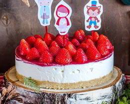 Сливочный чизкейк с клубникой