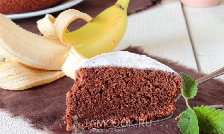 Рецепт бананового кекса с шоколадом в мультиварке