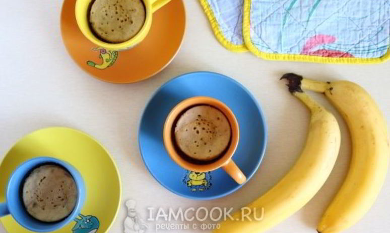 Рецепт бананового кекса в микроволновке за 5 минут