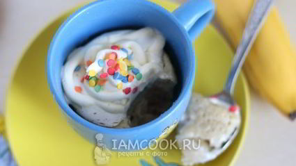 банановый кекс в микроволновке за 5 минут