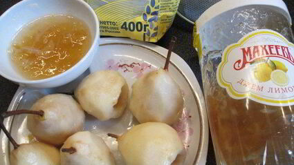 кекс с грушами на лимонном джеме