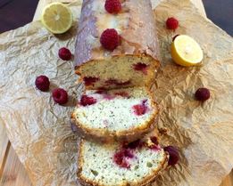 Кекс с малиной