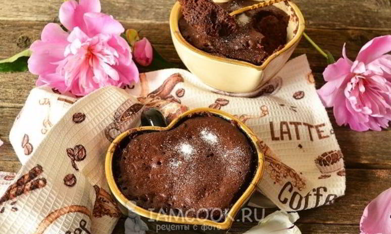 Рецепт кекса в микроволновке за 3 минуты