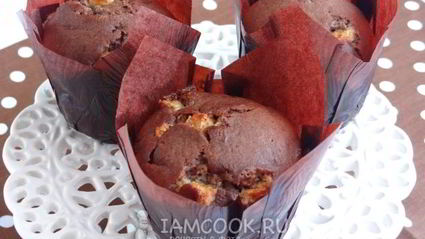 кексы с кусочками белого шоколада