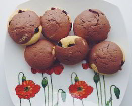 Кексы с сушеной клюквой