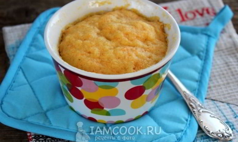 Рецепт морковного кекса без яиц в микроволновке