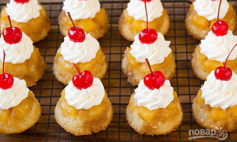 Рецепт нежных ананасовых кексов