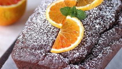 постный шоколадно-апельсиновый кекс без масла