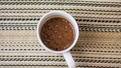 шоколадный кекс в кружке