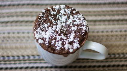 шоколадный кекс в кружке