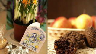 Шоколадные кексы с изюмом