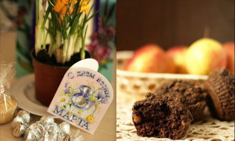 Рецепт шоколадных кексов с изюмом