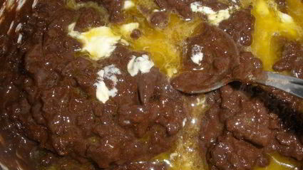 шоколадные кексы с ореховой начинкой