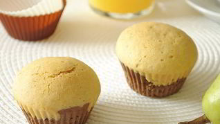 Творожный кекс с грушей