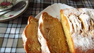 Яблочный кекс с яблоками