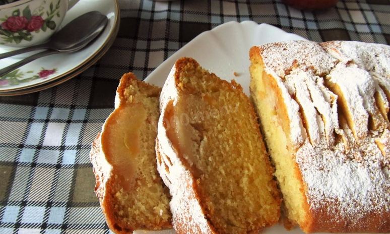 Рецепт яблочного кекса с яблоками