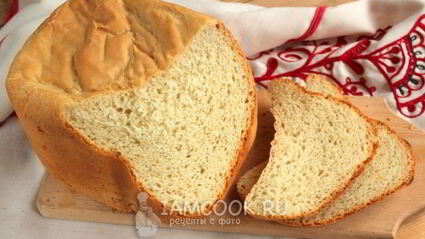 белый творожный хлеб в хлебопечке