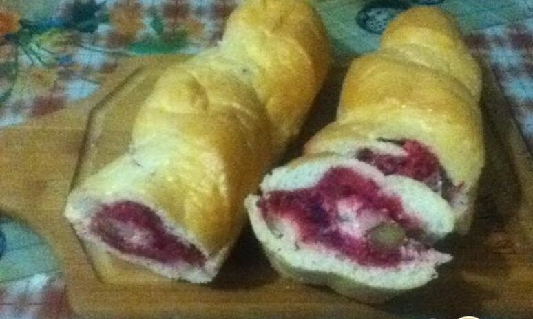 Рецепт фаршированного багета — шубы в шубе