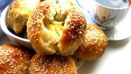 хлеб закусочный с оливками и сыром