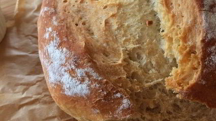 хрустящий белый хлеб без замеса