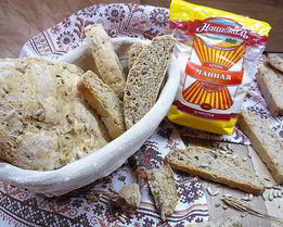 Манный хлеб с семенами подсолнечника