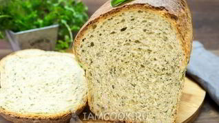 Шпинатный хлеб с цельнозерновой мукой в духовке